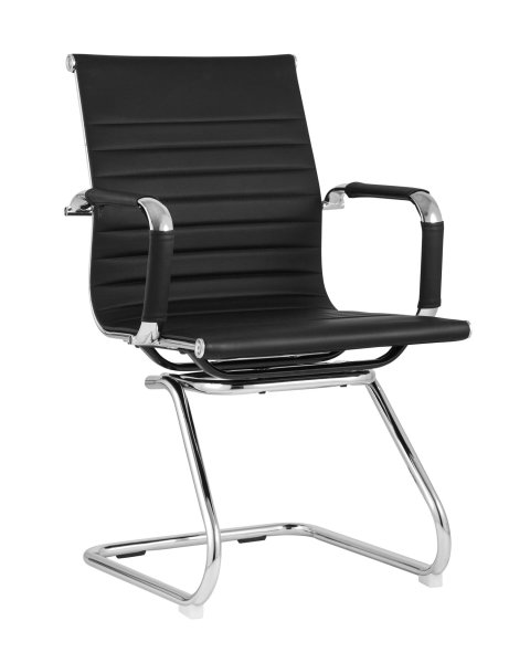 Кресло для посетителей TopChairs Visit черное (Кресло для посетителей Visit черный)