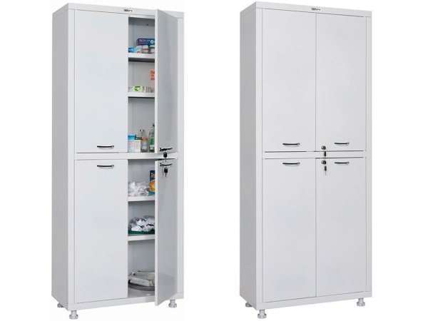 Медицинский шкаф HILFE МД 2 1670/SS (Белый)