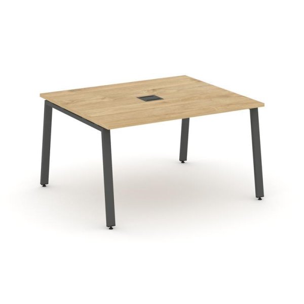 Стол переговорный SN-6A.SPRG-033 (1380х1180х750) (Тиквуд Светлый/Металл Антрацит)