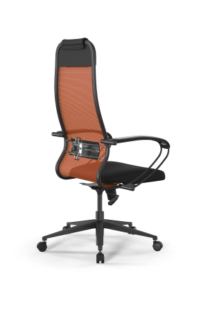 Кресло для руководителя Метта Sit 10 B1-111K - X2+UMF(X1) /Ub00/Wh00/K1bL(M09.B11.G19.W02) (Черный | Оранжевый)