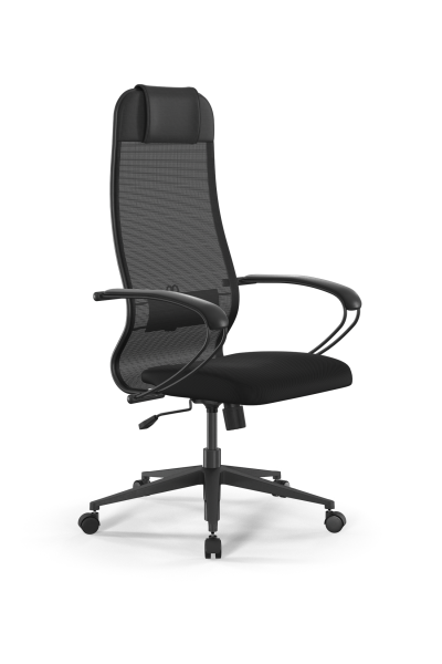 Кресло для руководителя Метта Sit 10 B1-111K - X2+UMF(X1) /Ub00/Wh00/K1bL(M09.B11.G19.W02) (Черный)