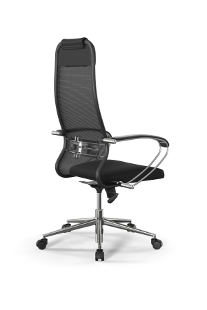 Кресло для руководителя Метта Sit 10 B1-111K - X2+UMF(X1) /Ub00/Wh00/K1cL(M09.B23.G18.W01) (Черный)