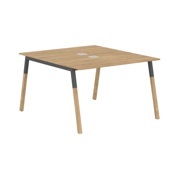Двухместная рабочая станция Forta FWST 1113 1180x733x1370 (Дуб Гамильтон/Черный графит)