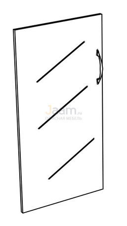 Мебель для персонала Дверь стеклянная низкая прозрачная (1шт.) К 621
