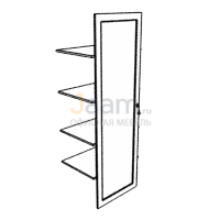 Кабинет руководителя Дверца деревянная + полки + вешалка 20554