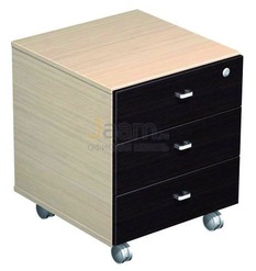 Кабинет руководителя Тумба выкатная 3-ящичная с замком и лотком ESP213