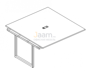 Стол для переговоров Секция стола для переговоров на металлокаркасе QUATTRO Б4 131-1 БП