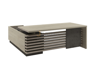 Кабинет руководителя Стол руководителя на ЛДСП опорах с опорной тумбой правый Z-220