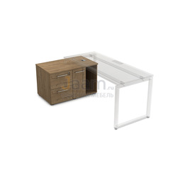 Кабинет руководителя Офисная тумба с 2-мя ящиками и дверкой 9НТ.010