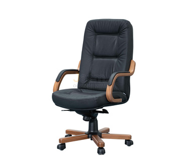 Кресло для руководителя Косма/П Кожа стандартная/база дерево