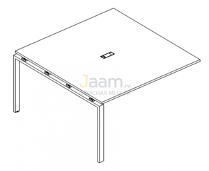 Стол для переговоров Секция стола для переговоров на металлокаркасе UNO Б1 132-1 БП
