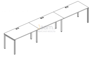 Мебель для персонала Рабочая станция на металлокаркасе DUE Б2 005-3 БП