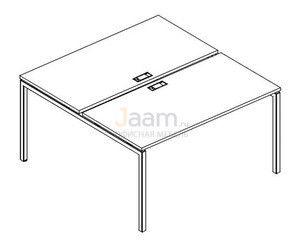 Мебель для персонала Рабочая станция на металлокаркасе DUE Б2 173 БП